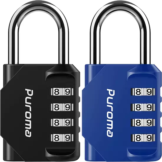 2pcs Combination Lock 4 Digit Locker Lock Outdoor Waterproof Padlock- School Gym