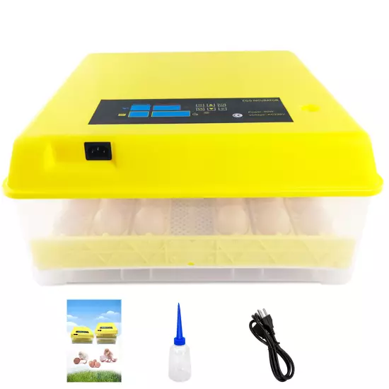 48/56/96 Digital Eggs Incubator Egg Hatcher Temperature Control Automatic 80W