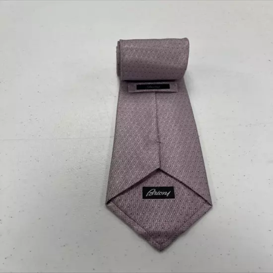 Brioni Men's Pink Geometric Silk Neck Tie $495