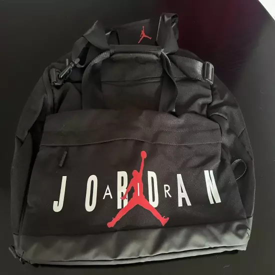 Jordan Black Duffle Bag Nike Small Gym Bag NEW WITHOUT TAG