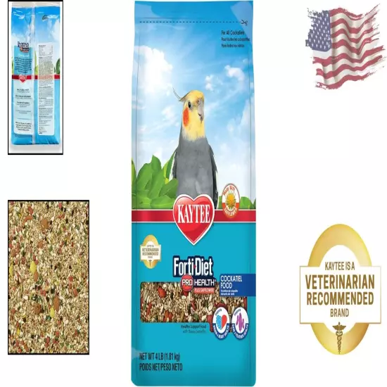 Pro Health Cockatiel Bird Food with Safflower - Supports Brain & Feather Health