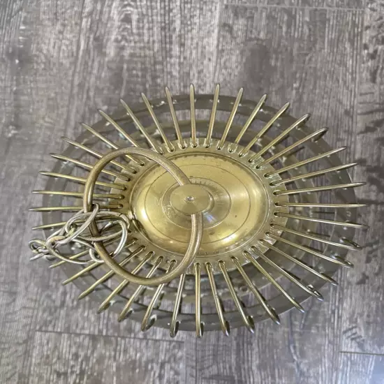 Vintage High Quality Brass Hanging Footed Birdcage