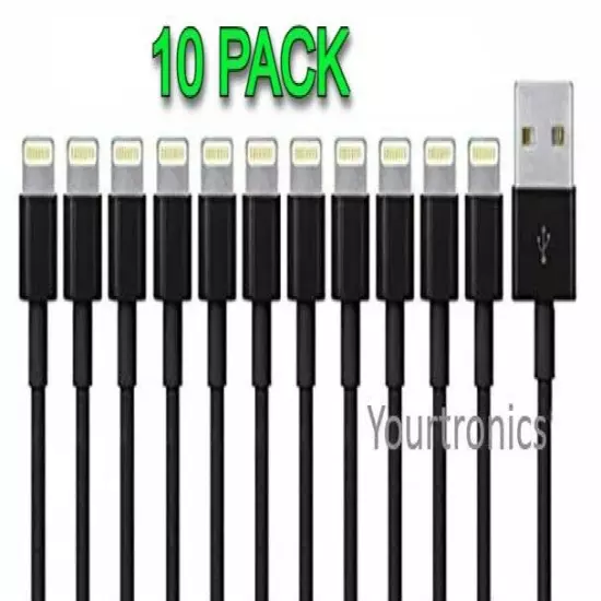 10 PACK For iPhone 14 13 12 11 X XR XS Pro Max Charging Cable Charger Power Cord