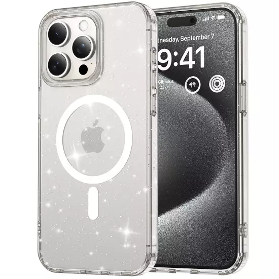 For iPhone 16 Pro Max 15 14 Shockproof Magnetic Slim Mag-Safe Clear Phone Case