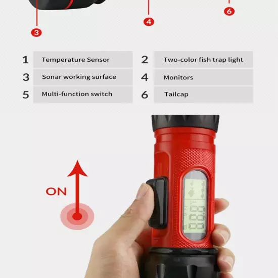 Ice Fishing Echo Sounder Fish Finder Wireless Sounder Depth Digital Handheld