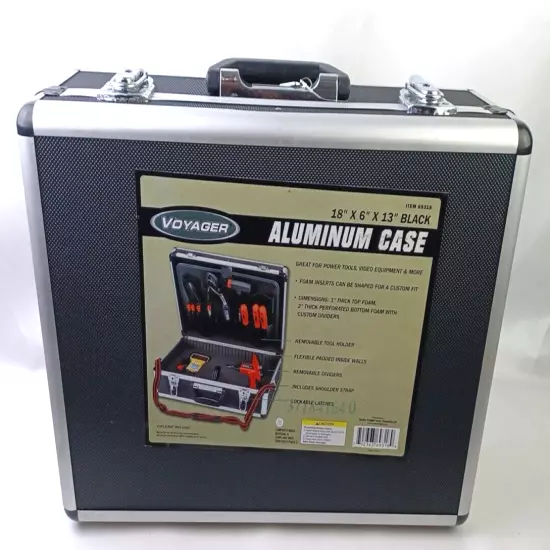 NEW Voyager 18" x 6" x 13" Multi-Use Hard Aluminum Equipment Case, with keys.