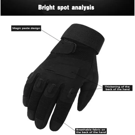 Tactical Full Finger Gloves Army Military Hunting Combat Shooting for Men Women