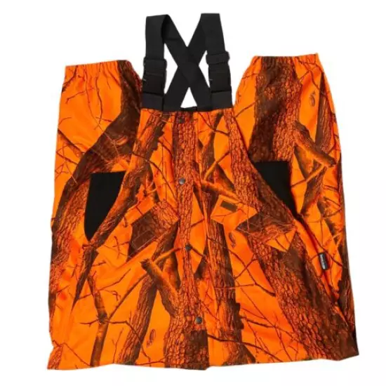 Woolrich Outdoor Hunting Bibs Overalls Mens M 38-40 blaze ORANGE Camo