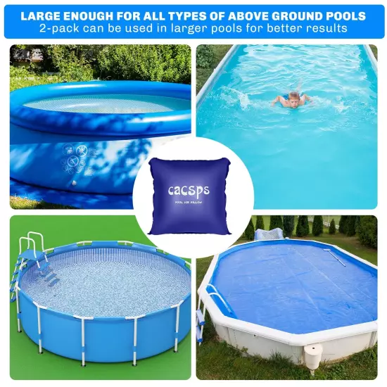 Pool Pillow for for Above Ground Pools 8x8 Ft Pool Air 8*8Ft Squareblue