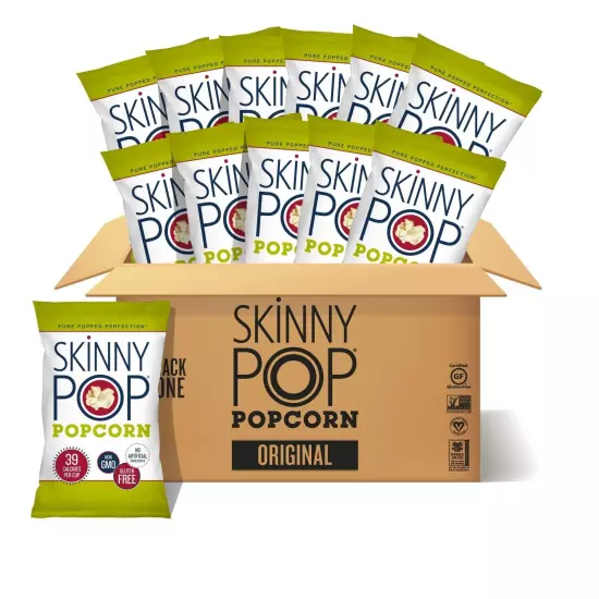 Healthy Snack Heaven: Skinny Pop Dairy-Free and Non-GMO Popcorn Bundle - 4.4oz