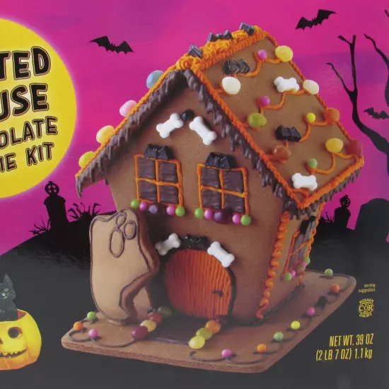 Trader Joes Haunted House Chocolate Cookie Kit Candy Icing Best By 07 09/24 NEW