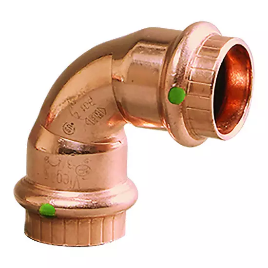 Viega ProPress 1/2" - 90 Copper Elbow - Double Press Connection - Smart Connect