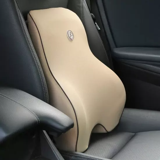 Backrest Cushion Car Lumbar Pillow Waist Cushion Memory Foam Travel Car Pillow