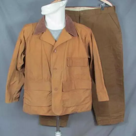 Vintage 1970s Bullseye Bill Hunting Outfit Field Jacket w/ Pants Sportsman XL