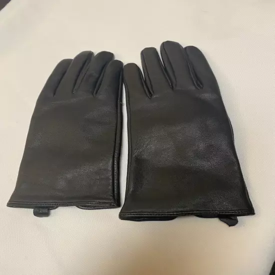 Worthinton Black Leather Driving Gloves (M)