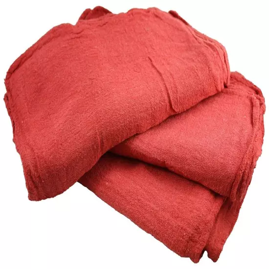 1000 New Red Shop Towels Industrial Cleaning Rags Large 12x14 Towel B-Grade