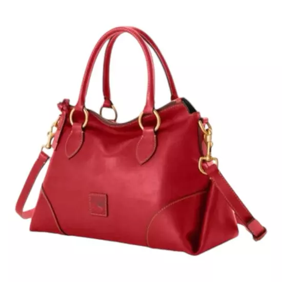 Dooney & Bourke Florentine Satchel 38~Red Italian Leather Handle and Strap NWT