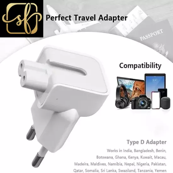 5-1Pcs EU Travel Plug Adapter Converter for Macbook Ipad Pro Outlet Adapter for 