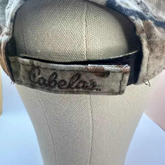 Cabelas Camo Hat Adjustable Camouflage Cap Embroidery On Side Hunting Fishing 