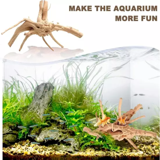 Hiwzitar Natural Driftwood for Aquarium Fish Tank Decor Spider Wood Branch -1...