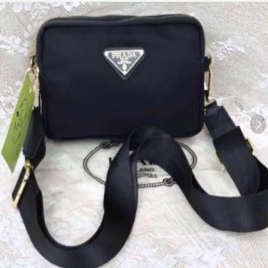 Prada Pouch Novelty Shoulder Bag Black FedEx JP