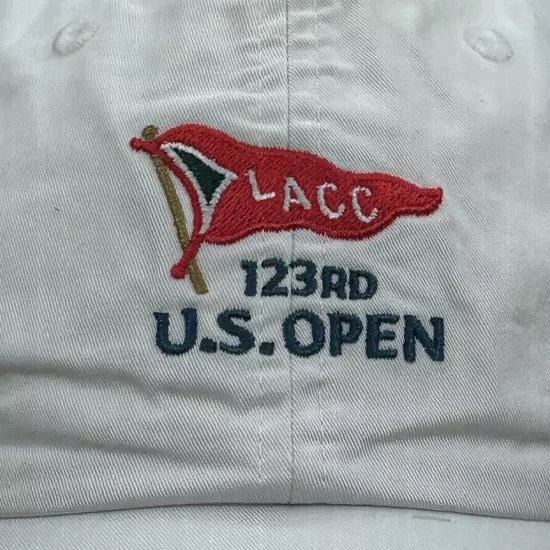 LACC 123rd U.S. Open Golf Hat White Cotton Adult Adj USGA Member ahead Used