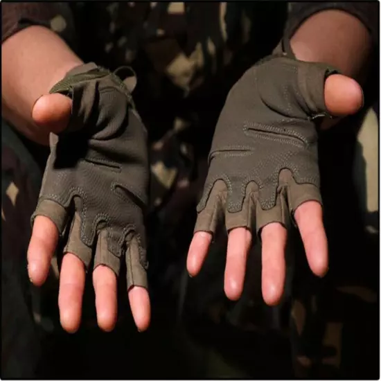 Half Finger Tactical Gloves Men's Outdoor Fitness Fighting Protective Sports