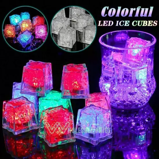 40 pieces Rainbow Flash Color Light Up Party Rave club Wedding LED Glow Ice Cube