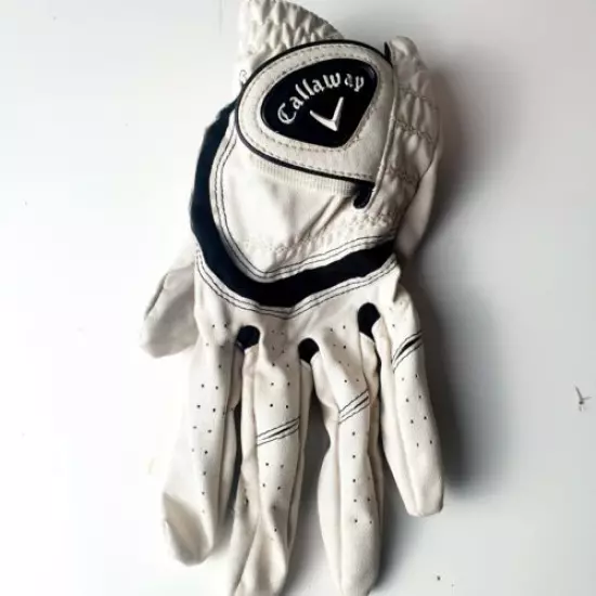 CALLAWAY Men’s Breathable GOLF GLOVE Genuine M/L LEFT White