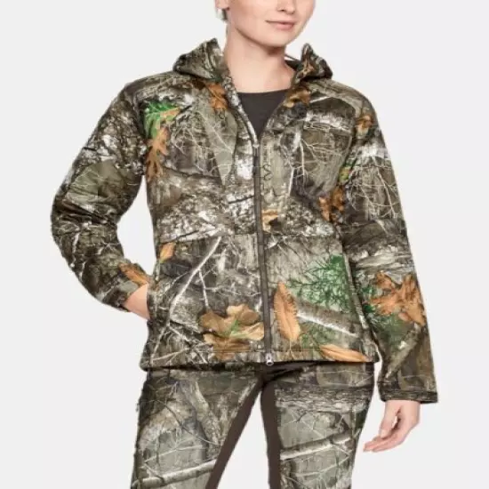 UNDER ARMOUR Brow Tine Full-Zip Hoodie 1316696-991 Realtree Edge (WOMEN'S SMALL)