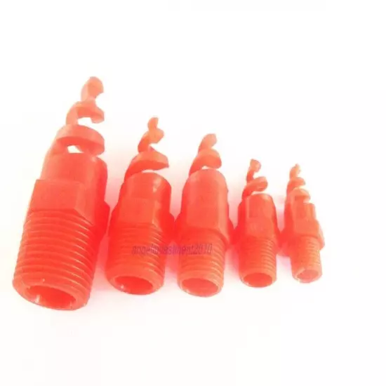 5pcs New Plastic PP spiral Cone spray nozzle 1/2" bspt