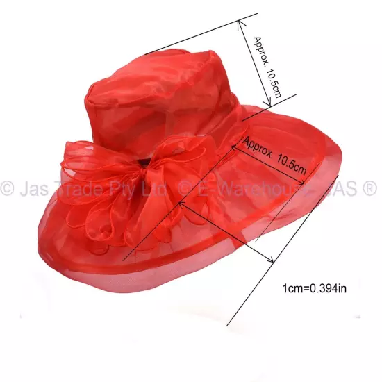 Spring Race Carnival Derby Day Church Wedding Women Ladies Organza Evening Hat