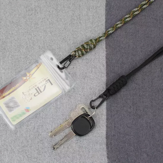 Strong Rope Neck/Wrist ID Lanyard Metal Clip For Keys ID Card Pass Phone Holder