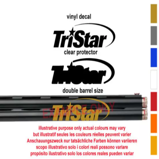 TriStar Vinyl Decal Sticker For Shotgun BARREL / Case / Gun Safe / Car O&U