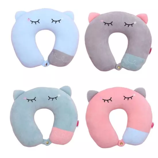 Relaxing Memory Foams Neck Pillow Shape for Office Napping Travel Soft Support