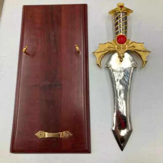 Beautiful Gold and Silver Accented Dagger with Wall Plaque 