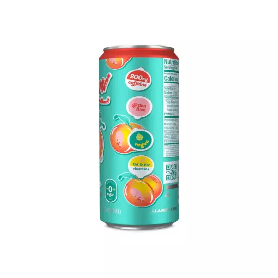 Alani Nu RARE Juicy Peach Energy Drink / Pre-Workout 24-Pack Full Size Cans!