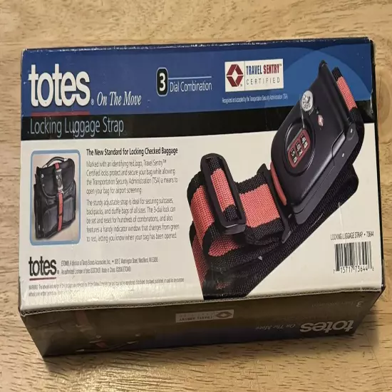 Totes On The Move Locking Luggage Strap - Travel Sentry Certified