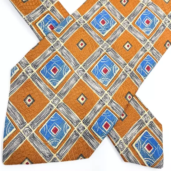 Robert Talbott Omaggio Geometric Handmade Italy Silk Tie Men's 4" x 58"