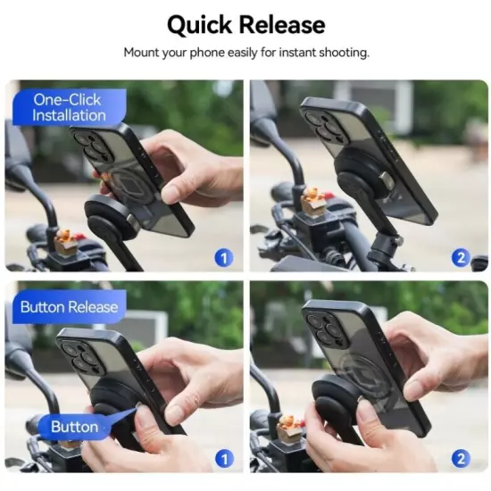 Motorcycle Handlebar Mount for iPhone 15 Pro Max / 15 Pro