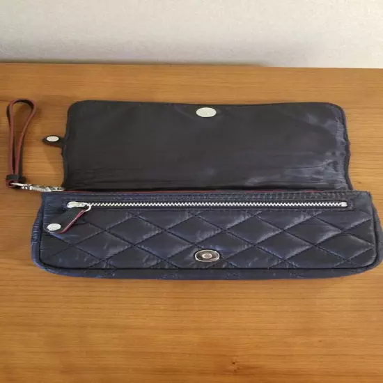 MZ WALLACE Black Quilted Leather Crosby Convertible Wristlet