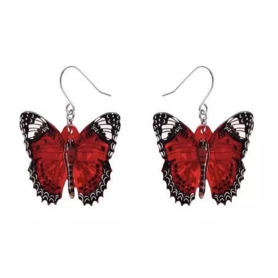 Erstwilder Wings Laced in Red Jocelyn Proust Drop Earrings BNIB