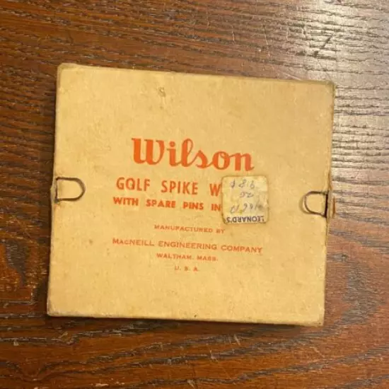 Vintage Wilson Golf Spike Wrench In Original Box