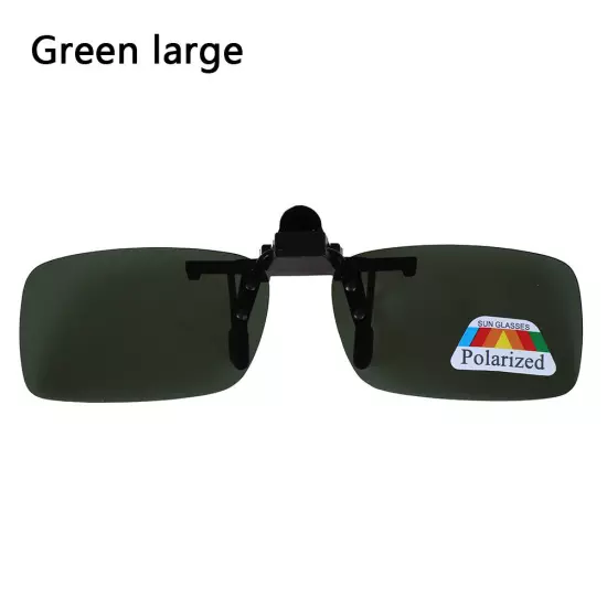 Clip-on Polarized Day Night Vision Flip-up Lens Driving Glasses Sunglasses Y;vm