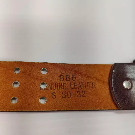 3 Holes 100% Genuine Leather belt 1 5/8" wide no tag 30-32 length