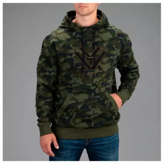 VORTEX Men's Core Logo Comfort Camo Green Hoodie (220-57-CAM)