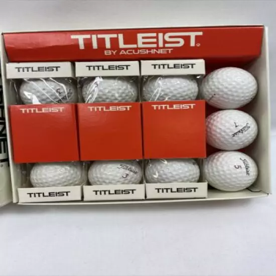 12 Vintage Unused 1970's Titleist Acushnet Golf Balls Marked Acushnet K