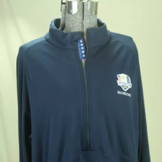 2016 Ryder Cup Women's Quarter Zip Pullover Top Size XL Blue Hazeltine