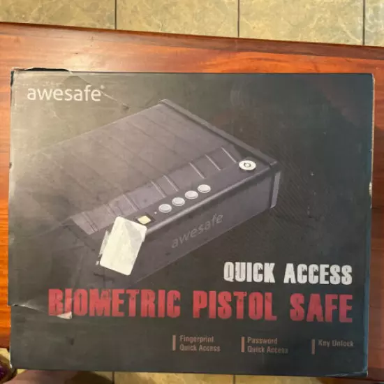 Awesafe Pistol Safe with Fingerprint Identification and Biometric Lock