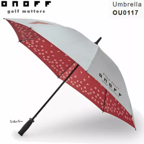 Onoff GOLF Umbrella 2021 Sun & Rain Protection UV Parasol Silver 63cm With Bag